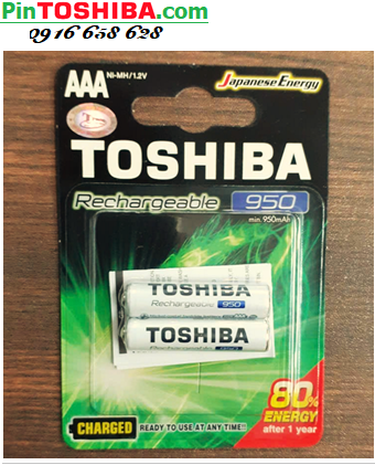 Toshiba TNH-03GAE BP-2C; Pin sạc NiMh Toshiba TNH-03GAE BP-2C AAA 950mAh 1.2v chính hãng _Vỉ 2viên